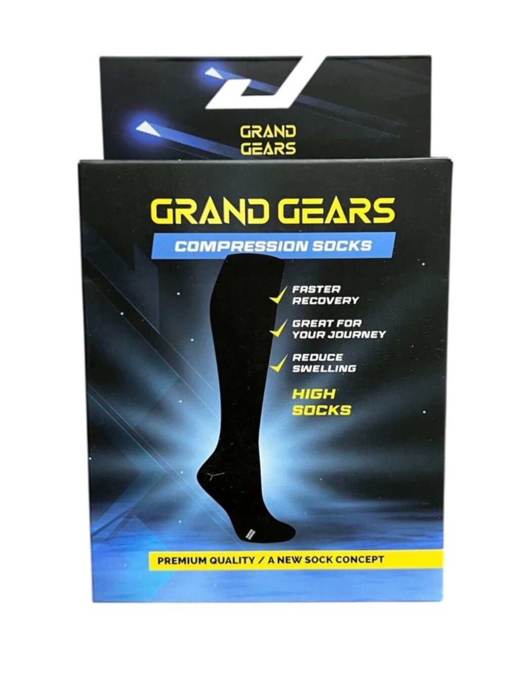 Unisex Grand Gears Compression Socks S/M Support Recovery Reducing Swelling & Im